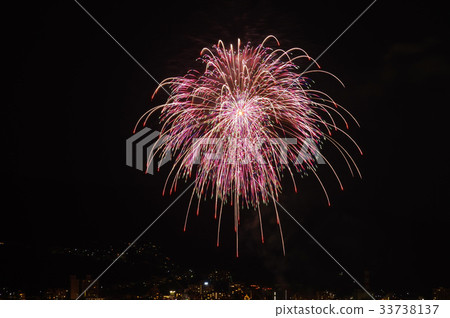 New fireworks display of Lake Suwa New fireworks display of Lake Suwa 33738137