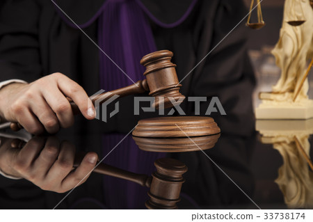 Courtroom, Judge, male judge in black mirror Courtroom, Judge, male judge in black mirror 33738174