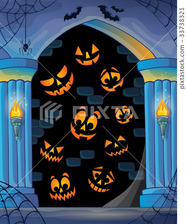 Wall alcove with Halloween topic 1 33738321