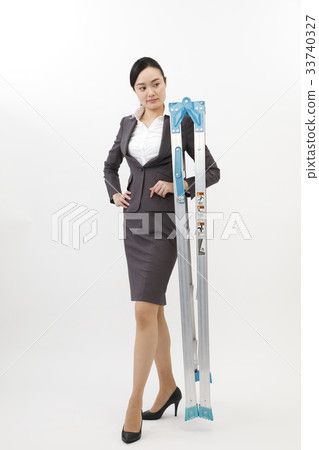 Female business person with white background 33740327