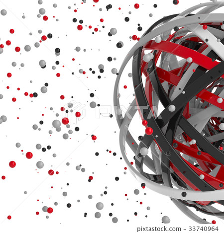3d sphere of multicolored rings in cloud from 3d sphere of multicolored rings in cloud from 33740964