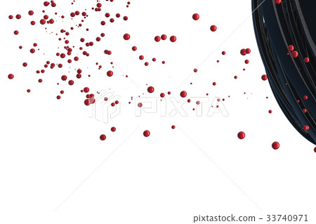 3D striped decorative balls. 33740971