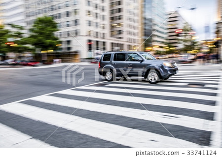 Car on the pedestrian crossing 33741124