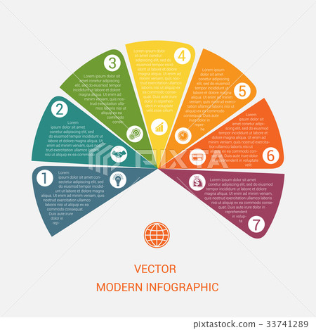 modern infographic vector template from color sem - Stock Illustration ...