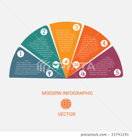 modern infographic vector template from color sem - Stock Illustration ...