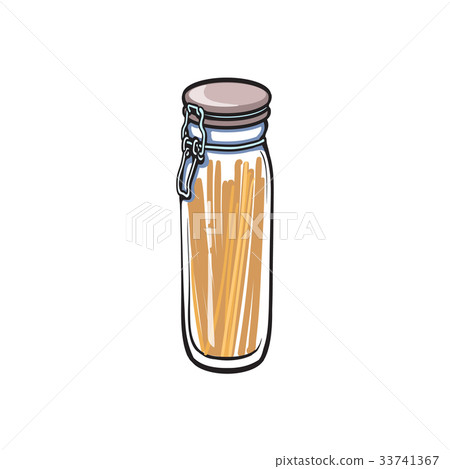 vector small glass jar with swing top lid sketch vector small glass jar with swing top lid sketch 33741367