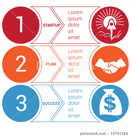 minimal infographic circles arrows 3 positions minimal infographic circles arrows 3 positions 33741368
