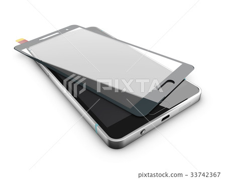 3d Illustration of Protecting cellular phone with 3d Illustration of Protecting cellular phone with 33742367