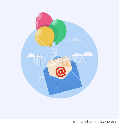 Open mail icon. One of set web icons. Vector Open mail icon. One of set web icons. Vector 33742503