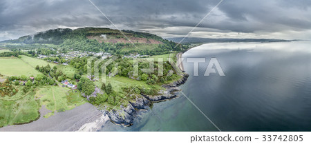 Aerial view of the beautiful village of Benderloch 33742805