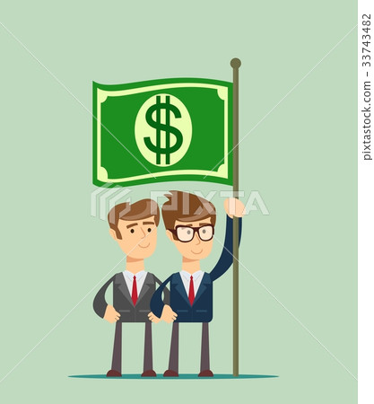 people hold fluttering dollar vector people hold fluttering dollar vector 33743482
