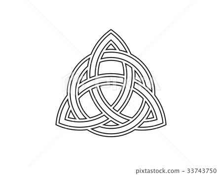 Triquetra. Trinity knot. Celtic symbol of eternity Triquetra. Trinity knot. Celtic symbol of eternity 33743750
