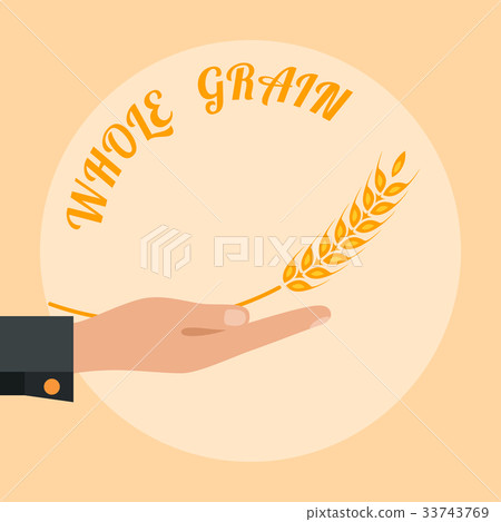 Open palm with wheat. Open palm with wheat. 33743769
