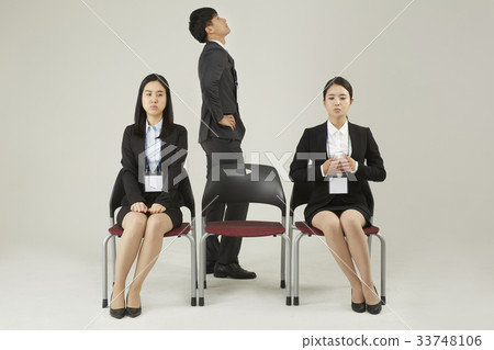 Interview, business man, business woman, new employee, job Interview, business man, business woman, new employee, job 33748106