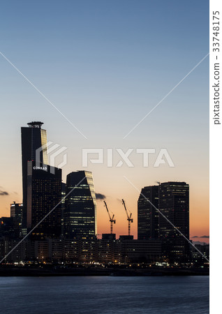 Construction site, Seoul International Finance Center, Conrad Hotel, LG Twin Tower, Han River Municipal Park, Securities, Yeouido, Yeongdeungpo-gu, Han River, Seoul 33748175