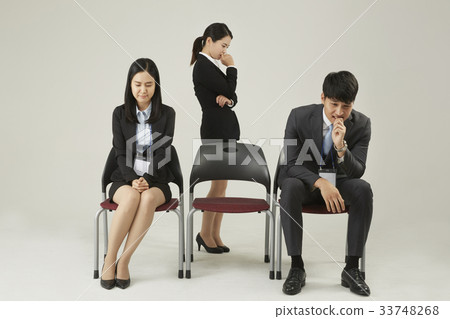 Interview, business man, business woman, new employee, job Interview, business man, business woman, new employee, job 33748268