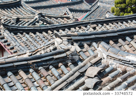 Tile Roof Bukchon Hanok Village Jongno Gu Seoul Stock - 