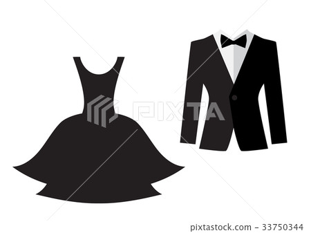 Dress and suit icon isolated Dress and suit icon isolated 33750344