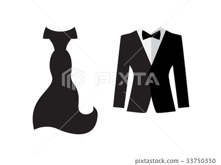 Dress and suit icon isolated Dress and suit icon isolated 33750350