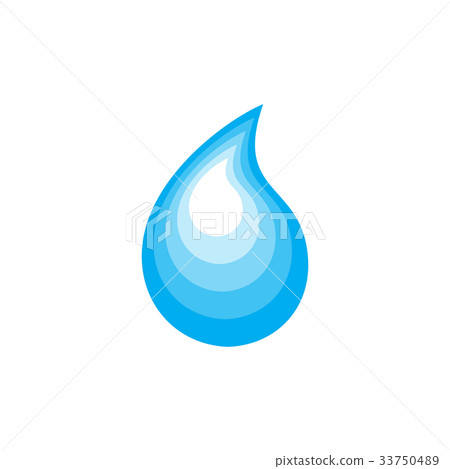 Blue drop vector icon Blue drop vector icon 33750489