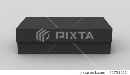 Flat black box mockup 33751912
