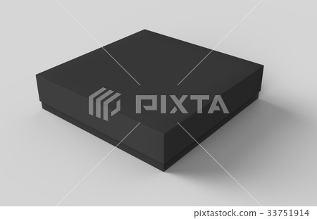 Flat black box mockup 33751914