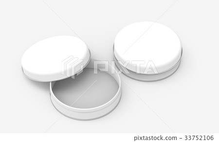 Short metal tin mockup 33752106