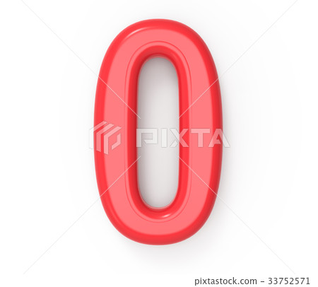 red number 0 - Stock Illustration [33752571] - PIXTA