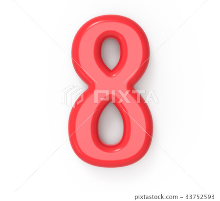 red number 8 - Stock Illustration [33752593] - PIXTA