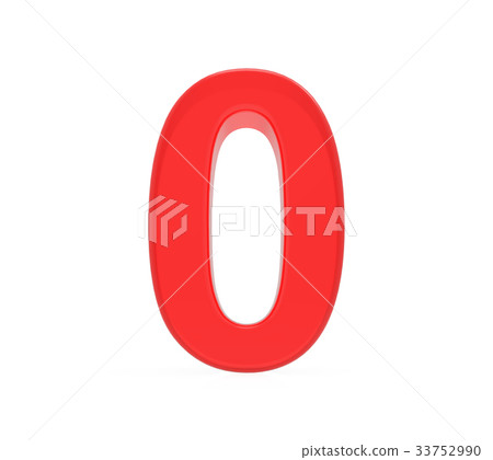 red number 0 - Stock Illustration [33752990] - PIXTA
