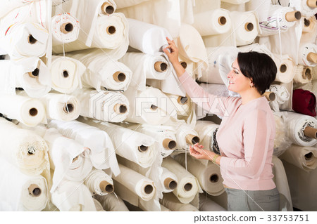 Customer posing near cloth winds 33753751