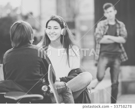 Jealous teen and his friends after conflict Jealous teen and his friends after conflict 33758278