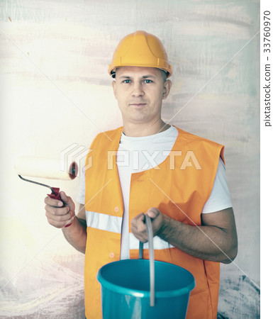house painters with paint roller house painters with paint roller 33760970