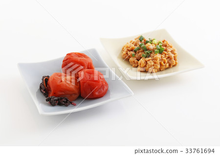 Delicious natto and pickled plum Delicious natto and pickled plum 33761694