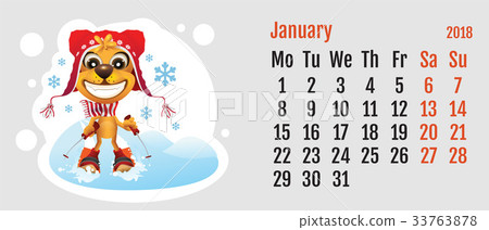 2018 year of yellow dog on Chinese calendar. Fun 33763878