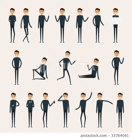 Male character creation set.Business man character 33764091