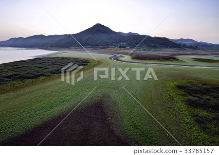 Drought, Daecheong Lake, Okcheon County, Chungbuk Province 33765157