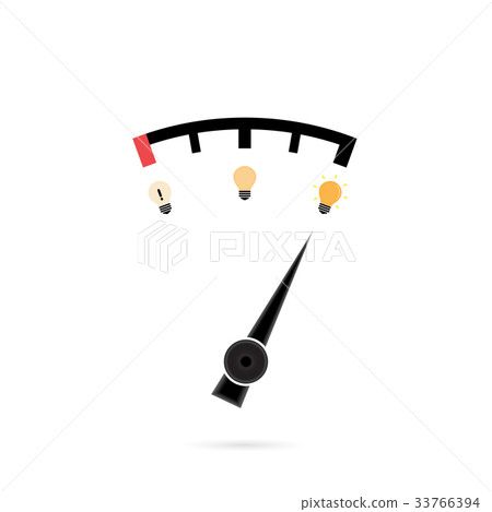Light bulb & creativity measure icon vector logo 33766394