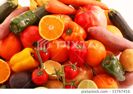 新鮮蔬菜和水果 新鮮蔬菜和水果 33767458