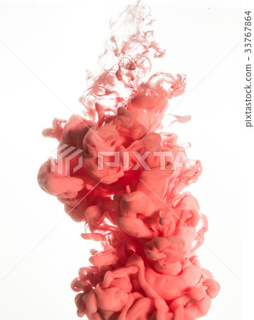 Ink swirl in water isolated on white background Ink swirl in water isolated on white background 33767864