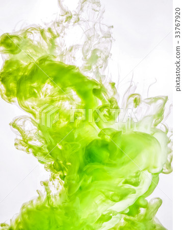 Ink swirl in water isolated on white background 33767920