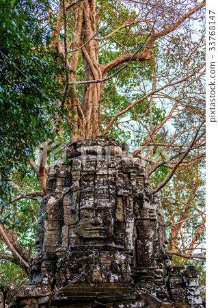 Ruins of ancient buddhist khmer temple near 33768147