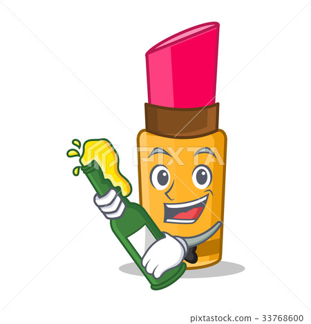 With beer lipstick character cartoon style With beer lipstick character cartoon style 33768600