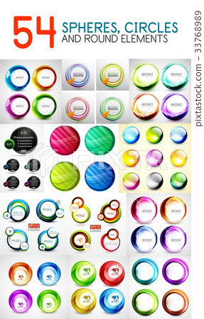 Mega collection of circles, spheres, round swirls Mega collection of circles, spheres, round swirls 33768989