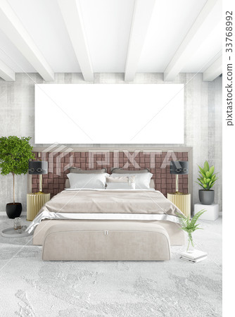 Vertical modern interior bedroom or living room 33768992