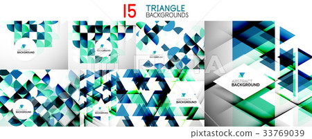 Set of geometric digital creative wallpapers Set of geometric digital creative wallpapers 33769039