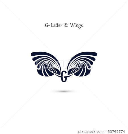G-letter sign and angel wings.Monogram wing vector G-letter sign and angel wings.Monogram wing vector 33769774