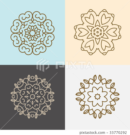 Modern stylish logo elements Modern stylish logo elements 33770292