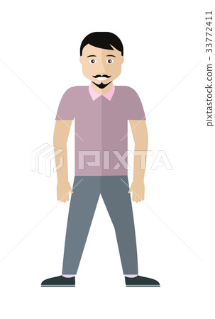 Man Character Vector Illustration in Flat Style Man Character Vector Illustration in Flat Style 33772411