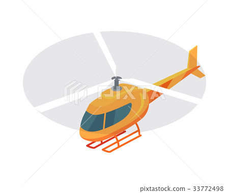 Helicopter Vector Icon in Isometric Projection 33772498